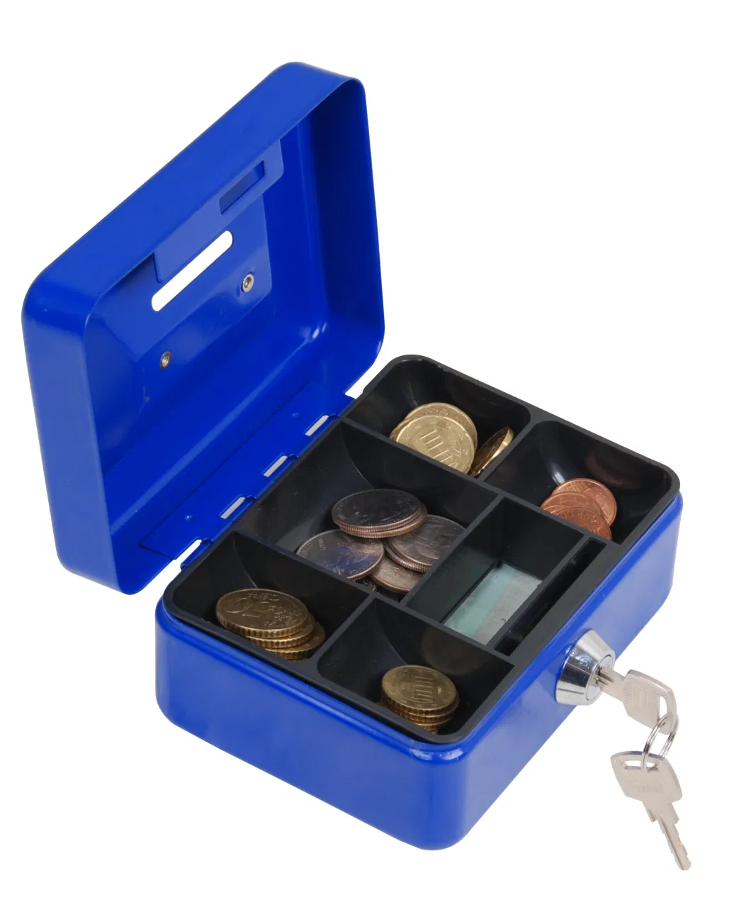 Cash Box with Money Tray, Safe Lock Box with Key