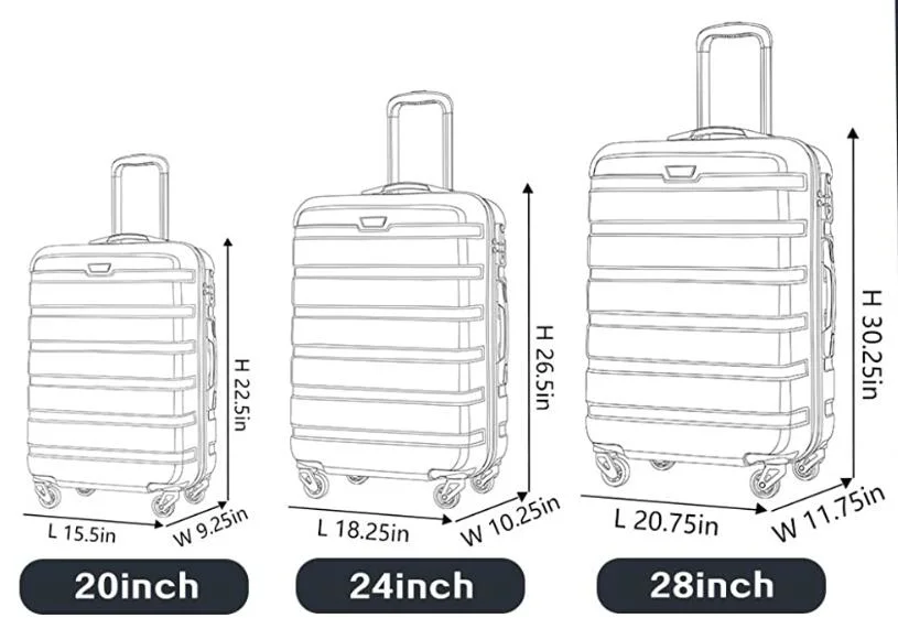Factory Latest Lauched Silent Spinner Wheels Aluminum Frame ABS+PC Travel Trolley Luggage