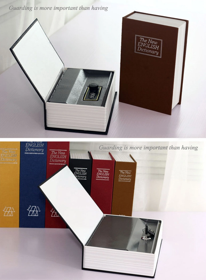 Dictionary Key Lock Hidden Secret Safe Box Book Shape Storage Box