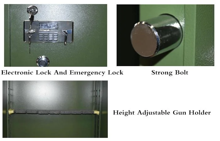 Green Color Single Door Weapon Storage Cabinet Refile Electronic Gun Safe