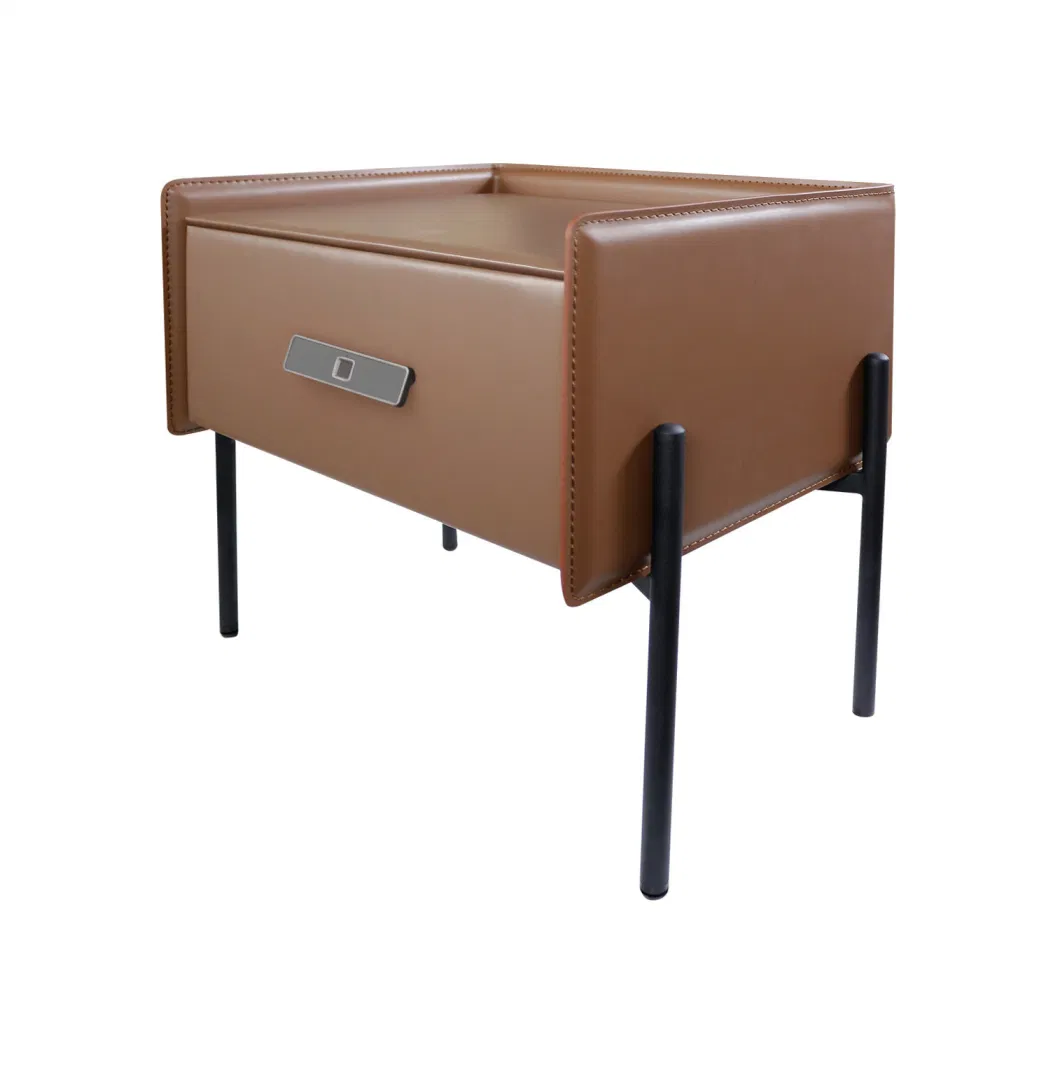 Electronic Cash Drawer Fingerprint Smart Bed Side Table Cash Jewelry Safe Box