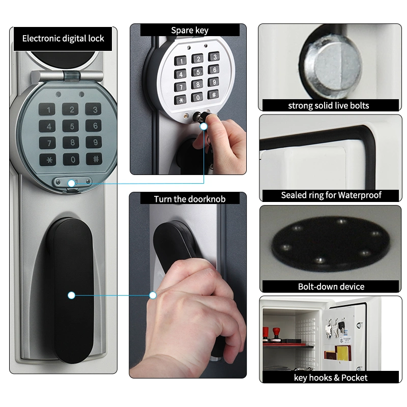Bolt Down Hot Selling 60 Minutes Fireproof Digital Gun Safe with Emergency Key (2087WD)