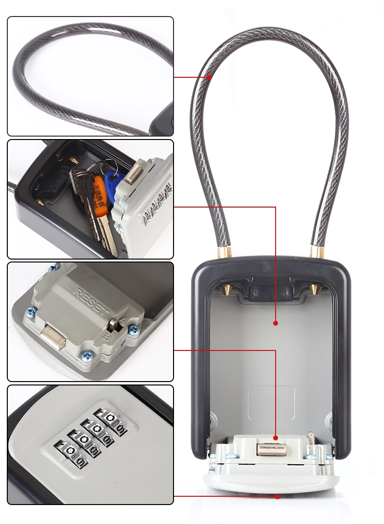 Portable Hide Outdoor Wall Mounted Safe Storage Box Locks Key Digital Combination Key Safe Box