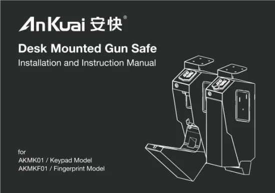 Fingerprint Safe 3 in 1 Gun Safe Steel Security Gun Safe Wall Mounted Gun Safe with Password + Spare Key