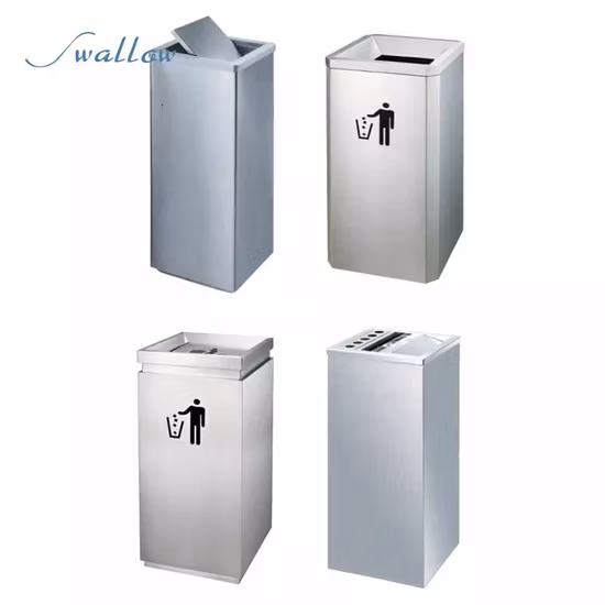 Stainless Steel Series Waste Bin Ground Ash Barrel Bin