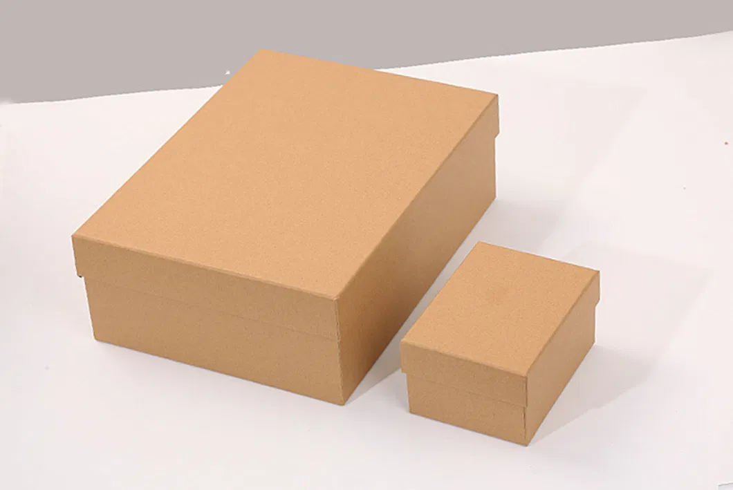 Hot Sale Cash Commodity Kraft Paper Box Recycled with Recycled Materials Cardboard Lid and Base Clothing Packaging Box