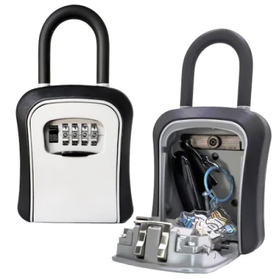 Wall Mounted and Portable Hardened U Shackle Key Safe Code Lock Box