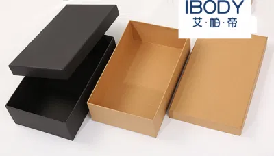 Hot Sale Cash Commodity Kraft Paper Box Recycled with Recycled Materials Cardboard Lid and Base Clothing Packaging Box